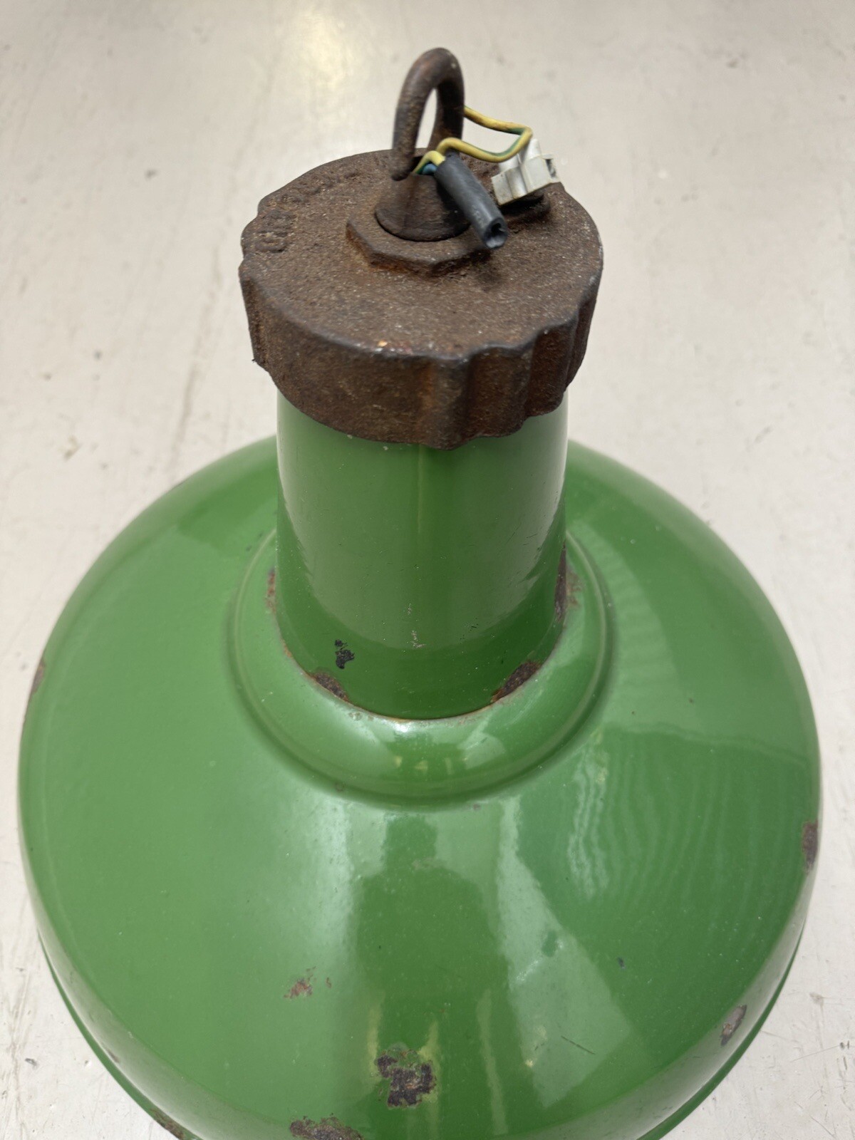 Green Enamel Factory Light Shades. Job Lot Of Stunning Industrial Chic