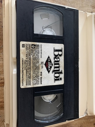 Bambi VHS, 1989 Black Diamond Clamshell Case Walt Disney Classic Collection - Imagen 9 de 9