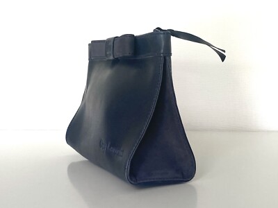 Pochette (clutch) Guy Laroche – Cuir Veau Box Noir – Doublure Cuir – Occasion