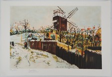 Maurice UTRILLO - Moulin de la Galette à Montmartre - Lithographie signée #Paris
