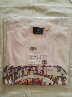 Rare Official H&M Men's METALLICA T-shirt Logo Uomo Canotta Muscle
