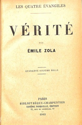 Les Quatre Evangiles : VERITE, Emile ZOLA, Good Condition ...