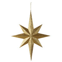Xxl Weihnachtsdeko-Stern Gold Glitzer 62 X 80 Cm Zum AufhäNgen Weihnachtsdeko