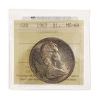 1 Dollar 1967 ICCS MS-64