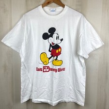 Vintage 1990s Men  s Mickey Mouse Walt Disney World White T-Shirt Made in USA XL