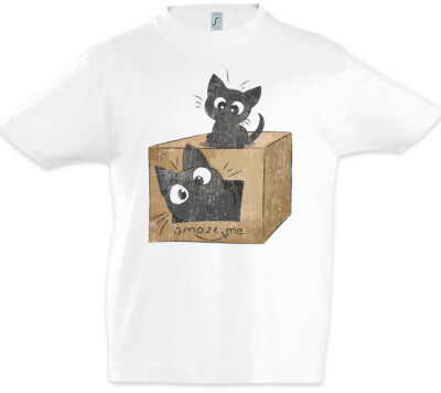 Amaze Me Cats Kids Boys T-Shirt Cat Person Love Addicted Addiction Nerd Box