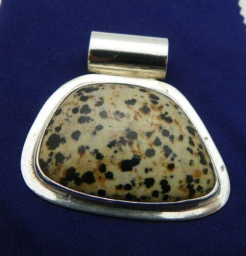 JASPER SOLITAIRE PENDANT REAL SOLID .925 STERLING… - image 4