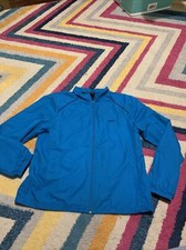 Women Reebok Large Blue Zip-up Mesh Lined Jacket Windbreaker