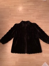 Gorgeous Vintage Made in USA Women’s black Faux fur short jacket coat sz L