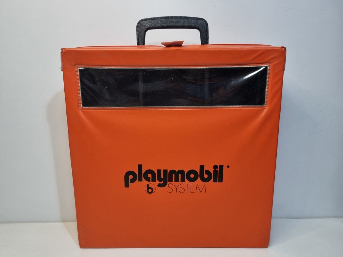 Playmobil System Antique Briefcase Suitcase Orange Carrying