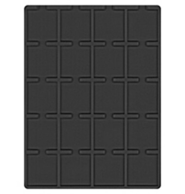 LINDNER-2122CE-Velourseinlagen-Tableaus-Schwarz-20x-quadratische Fächer 50mm