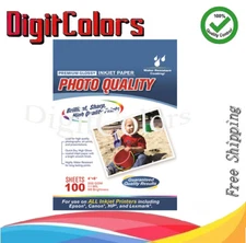 100 Shts 4 X 6 Premium Glossy Photo Paper 200GSM 11MIL 98 Brightness 
