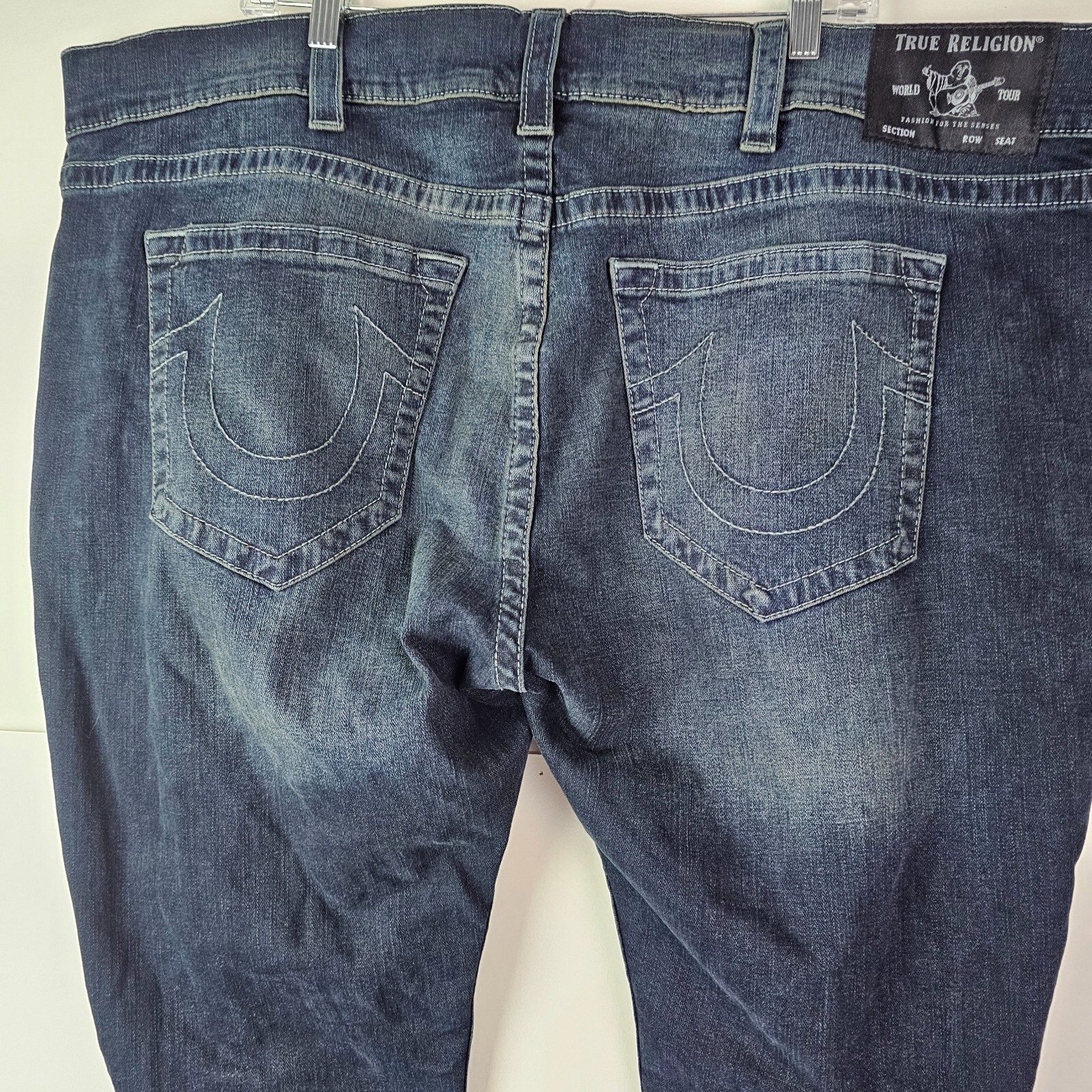 True Religion Mens Rocco Relaxed Skinny Jeans Size 46 Blue Dark Wash thumbnail 7