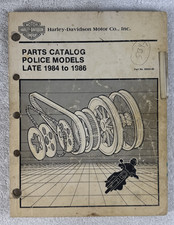 LATE 1984 TO 1986 HARLEY DAVIDSON PARTS CATALOG POLICE MODELS 99454-86