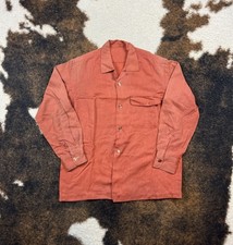 Vintage 50s 60s Loop Collar Rayon Shirt