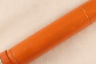 VINTAGE HUGE LINED ORANGE  HARD RUBBER DIAMOND POINT FOUNTAIN PEN ~ RESTORED — photo 6