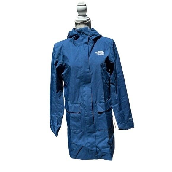 🌻NEW w/tags The North Face City Breeze Rain Parka II (Shady Blue) Womens Small