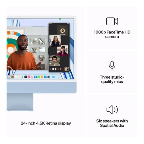 Apple iMac with Retina 4.5K Display 24-inch, M3 Chip 10-core GPU 256GB/8GB - ... - 第 5/5 張圖片