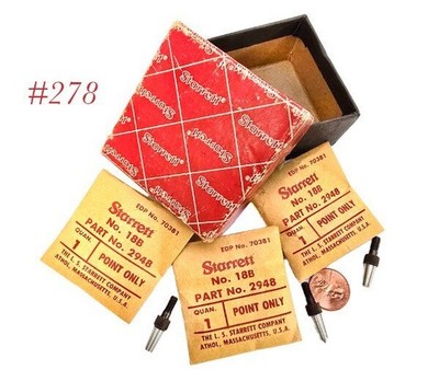 STARRETT TOOLS center punch end BITS 18 B 2948 w box