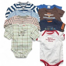 Baby Boy Bodysuit Short Sleeve  Long Sleeve Bundle 6-9 Months