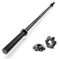 Weight Lifting Bar 57", 1" Standard Straight Barbell Bars Olympic for Home Gy...