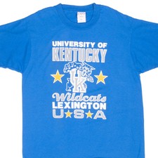 VINTAGE NCAA UNIVERSITY OF KENTUCKY WILDCATS 1990S TEE SHIRT LARGE MADE IN USA