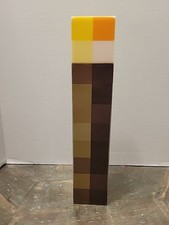 Minecraft Light-Up 11" Wall Torch Night Light ThinkGeek - Tested Working