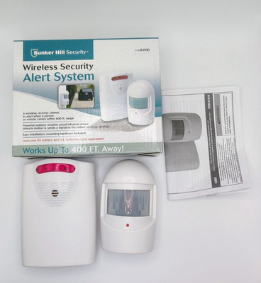 Bunker Hill Wireless Security Alert System Receiver & Sensor 61910 Tested!
