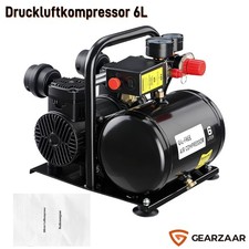 6L Kompressor Fl&uuml;sterkompressor Druckluftkompressor 8 Bar 0,75KW 65 L/min