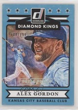 2015 Panini Donruss Diamond Kings Press Proof Silver /199 Alex Gordon #12 0q3