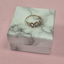 Vintage 9ct Yellow Gold Hallmarked Chain Link Wedding Band Ring Size Uk Q 1/2