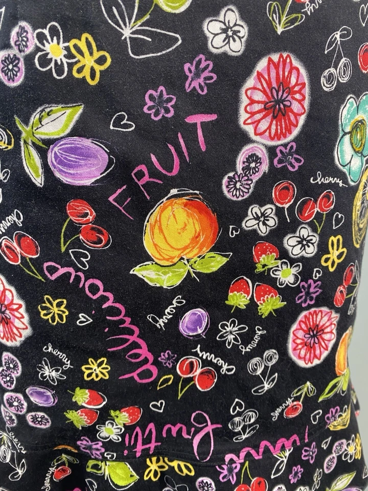 Falda Vintage Y2K MINI TALLA 10 PETITE Corta BRIGGS Tutti Frutal Floral Foto 4 de 4