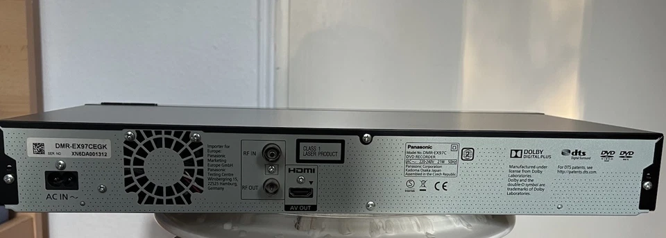 Panasonic DMR-EX97C HD DVB-C Tuner 500GB Festplatte DVD-Recorder - Schwarz... - Bild 3 von 4