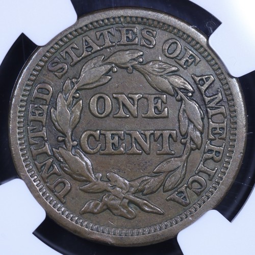 1847 Braided Hair Large Cent - 1c NGC XF45 BN - Brown - Picture 4 of 4