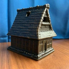 Unused Bronze Copper Incense Burner Gassho Style World Heritage Collectible Koro