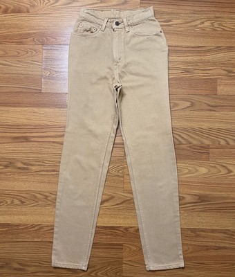 Vintage 90s Levis 512 Slim Fit Tapered Leg 24x30 Khaki Denim Pants Sz USA  Made