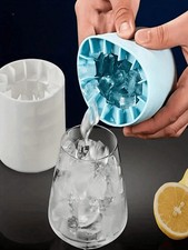 [2pcs / Random Color] Large + Small Silicone Ice Cube Tray Set 3D Cylindrical-UK