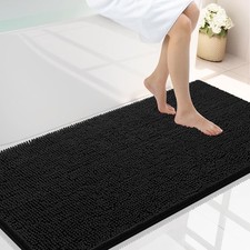 Luxury Chenille Bathroom Rugs 47x24, Extra Soft and Absorbent Shaggy Bath Mat,
