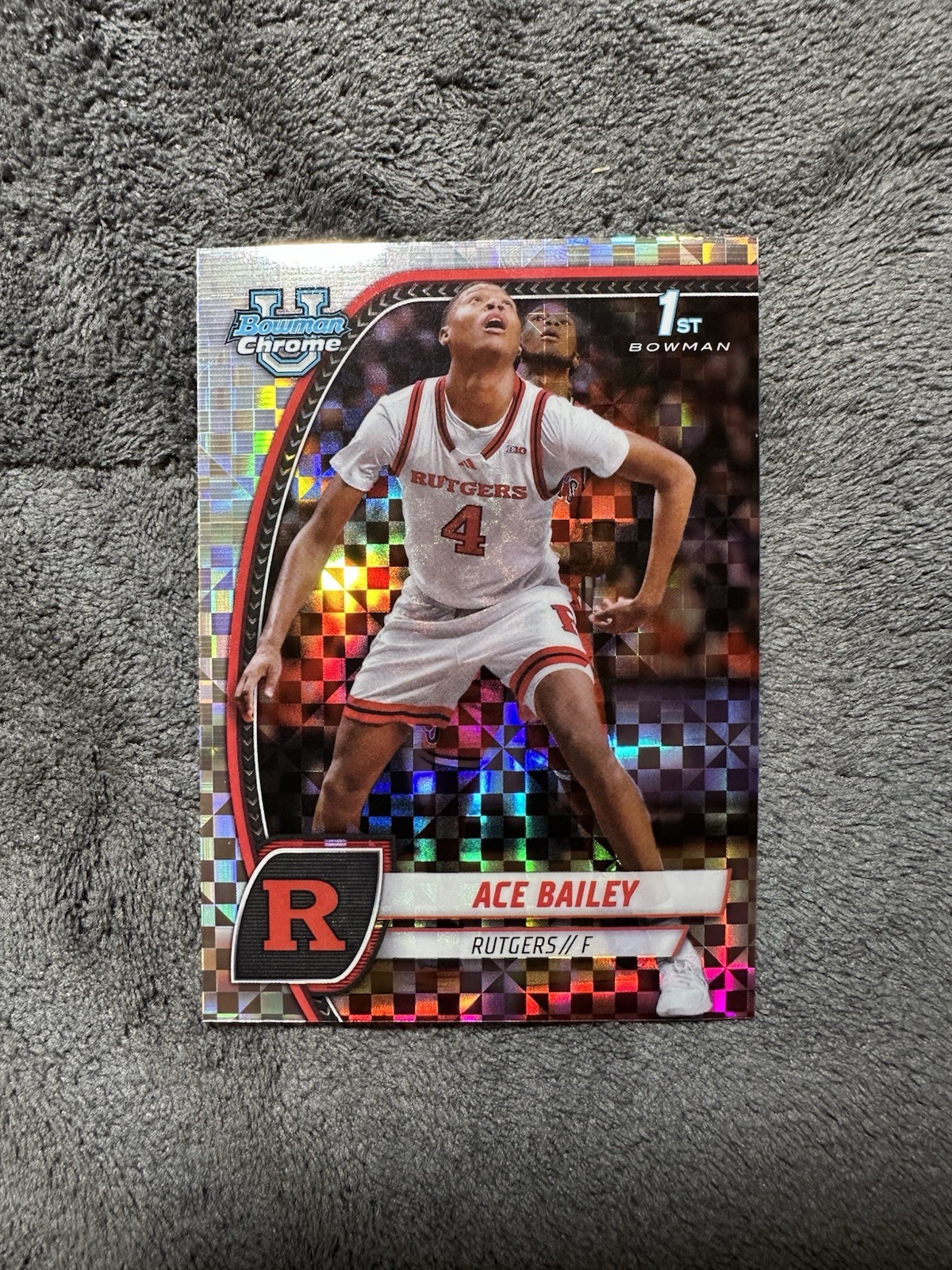 2024-25 Bowman University Chrome Ace Bailey X-Fractor 1st Bowman #1