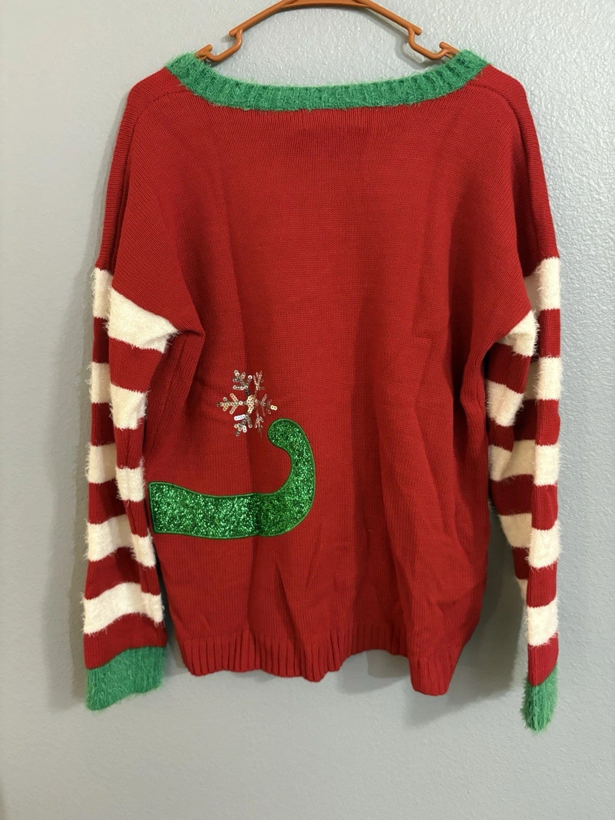 33 Degress Green Dinosaur Red Ugly Christmas Sweater Choice Size XL
