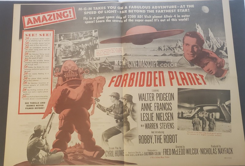 FORBIDDEN PLANET (1956) Robby The Robot Original Movie Herald - JUMBO SIZE