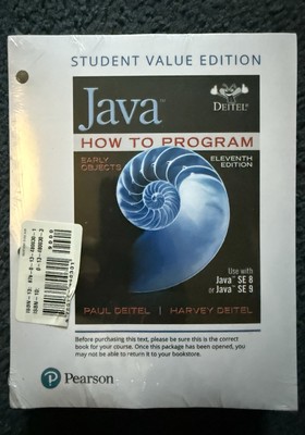 Java How to Program, Early Objects, Student Value Edition