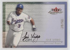 2001 Fleer Showcase Autographics Gold 28/50 Jose Vidro Auto c6t