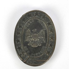 Wells Fargo And Company Eagle Belt Buckle Solid Brass Oval Western Star Border