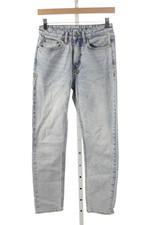 Ksubi Womens Straight Jeans Blue Cotton Butto...