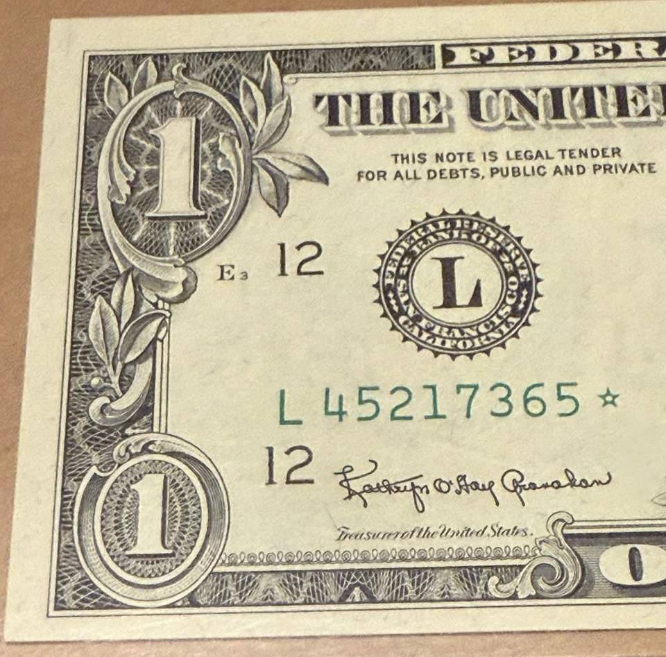 Fr.1902-L $1 Federal reserve Barr Star Note PCGS 64PPQ - Image 3 of 4