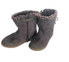 Cat Jack Girls' Size 8 T -Walda Riding Boots Gray Faux Suede Side Zipper Lined