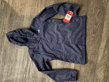 North Face Youth Boys Rain Jacket Navy Blue Size Large 14/16 Hooded Waterproof