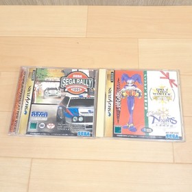 Sega Saturn white Console with 2 controllers, 5 games & 8M memory Japanese