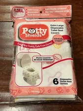 Potty Shields Toilet Seat Covers (20 pk, Dinosaurs)- XL Waterproof Toilet Cover